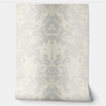 Neutral Gray Beige Floral Seamless Wallpaper