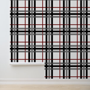 Papier Peint Noir blanc et rouge