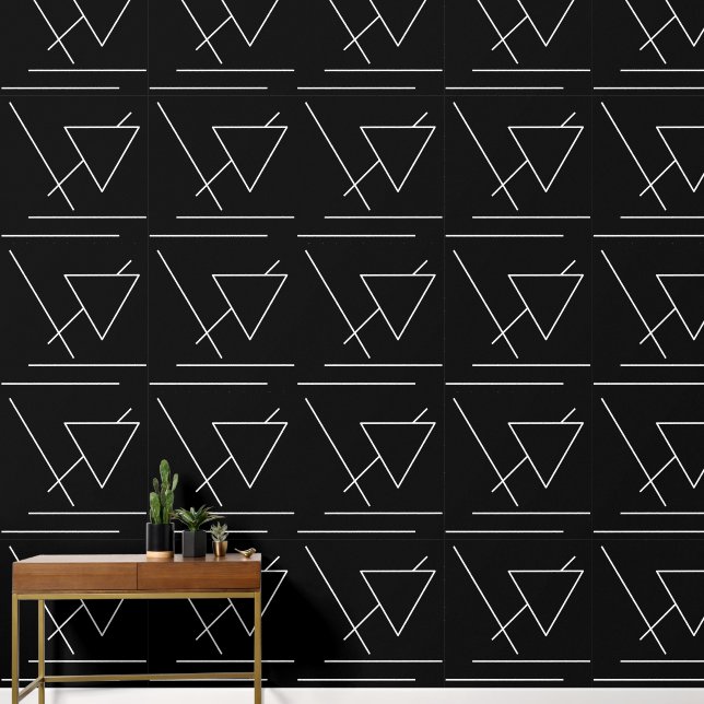 Papier Peint Noir moderne chic minimaliste (Couloir)