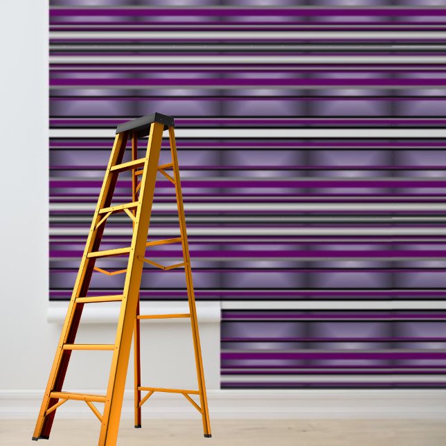 Papier peint noir violet blanc à rayures adhésif (Peel and stick wallpaper black purple white stripe wallpaper)