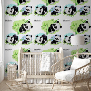 Papier Peint Nom personnalisé Cute Panda