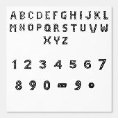 Papier Peint Nombre de crises | Chiffres noirs en gras (Recto)