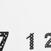 Papier Peint Nombre de crises | Chiffres noirs en gras (Couture)