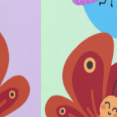 Papier Peint Nuage Whimsical avec papillons et fleurs heureux (Couture)