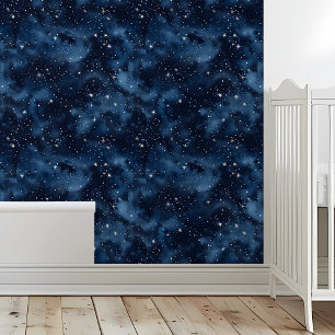 Papier Peint Nuit Sky Stars Marine Blue Plafond