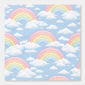 Papier Peint Nurserie Arc-en-ciel et Nuages (Recto)