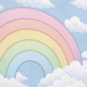 Papier Peint Nurserie Arc-en-ciel et Nuages (Couture)