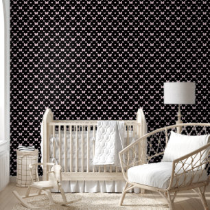 Papier Peint Nurserie pour Bébé Fille/Papillons