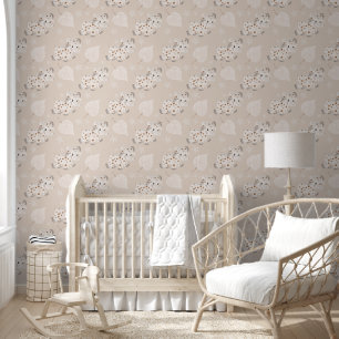 Papier Peint Nursery Boho Tan Spotted Elephant