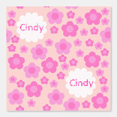 Papier Peint Nursery Girly Pink Flowers Nom du Motif (Recto)