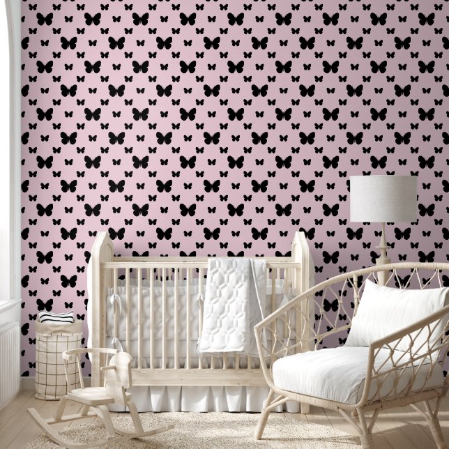 Papier Peint Nursery pour Bébé Fille/Papillons (Enfants)