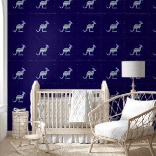 Papier Peint Nursery pour bébé kangourou pour enfants