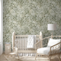 Nursery vert pastel magique des feuilles