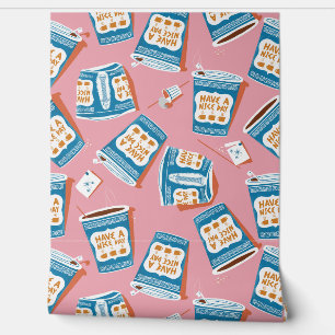 Papier Peint NYC Avoir une belle journée Coupe Bleue Café Venti