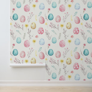 Papier Peint OEufs de Pâques design boho