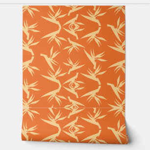 Papier Peint Oiseau de Paradise Flower Fabric Imprimer