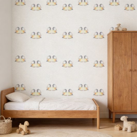 Papier Peint Oiseaux peints à la main - Conception d'aquarelle 