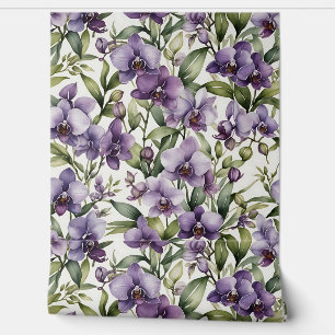 Papier Peint Orchidée d'aquarelle délicate dans des teintes mau