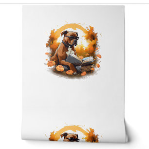 Papier Peint Outdoor American Staffordshire Terrier Dog Readin