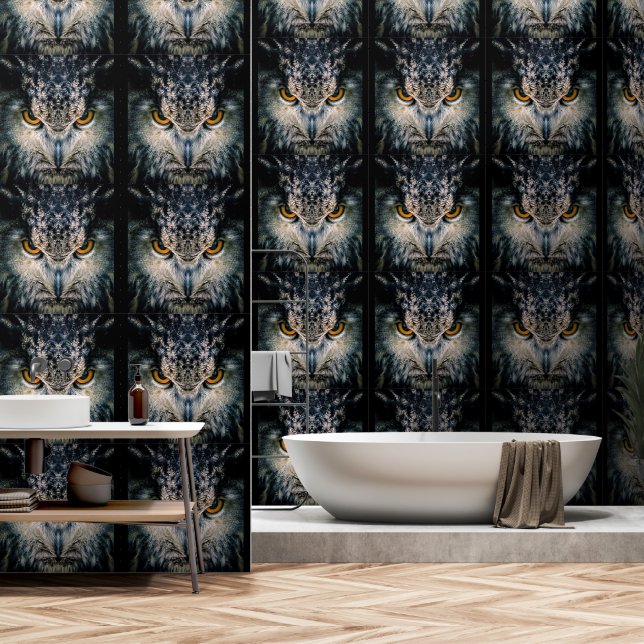Papier Peint Owl Eyes (Salle de bain)
