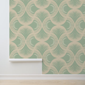 Papier Peint Palm Springs - Palmiers du coucher de soleil - Ver