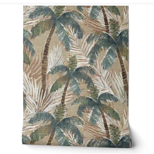 Papier Peint palmier tropical (Déroulement)