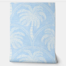 Palmiers dans un doux bleu Tropical Côtier