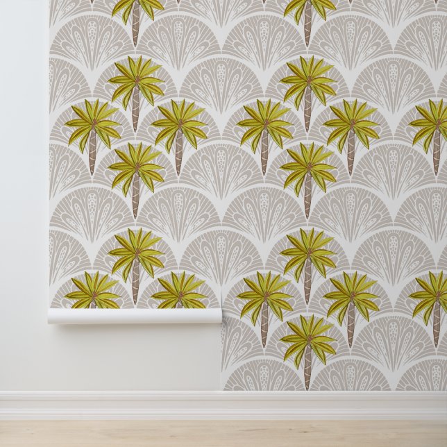 Papier Peint Palmiers Sur Le Sable Des Îles Tropicales (Application)