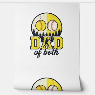 Papier Peint Papa Baseball Softball des Deux Conception Vectori