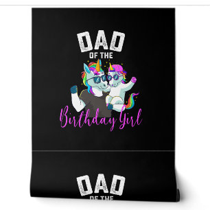 Papier Peint Papa de l'anniversaire fille Unicorn Anniversaire