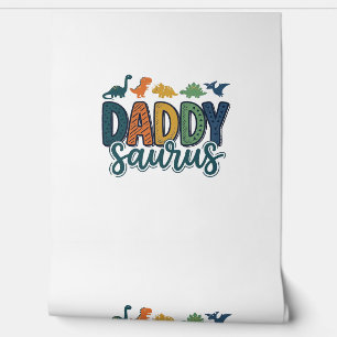 Papier Peint Papa Saurus Mignon Papa Dinosaure Conception Vecto