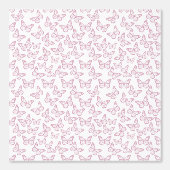 Papier Peint Papillon Motif fille mignonne blanc et rose pâle (Recto)