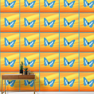 Papier Peint Papillons bleus