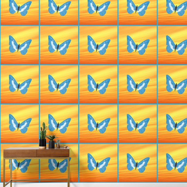 Papier Peint Papillons bleus (Couloir)