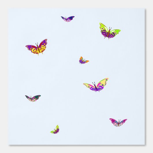 Papier Peint Papillons multicolores (Recto)