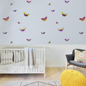 Papier Peint Papillons multicolores