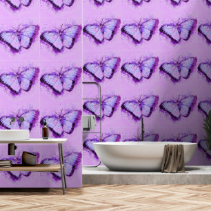 Papier Peint Papillons violets volants