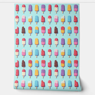 Papier Peint Parade de Popsicle dans la crème glacée bleue II