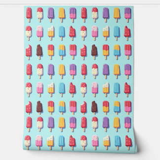 Papier Peint Parade de Popsicle dans la crème glacée bleue II