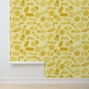 Papier Peint Pasta Shapes Restaurant Italien Crème