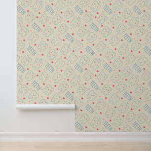 Papier Peint Pastel Happy Teeth Motif