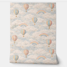 Pastel Hot Air Balloon Sky Wallpaper