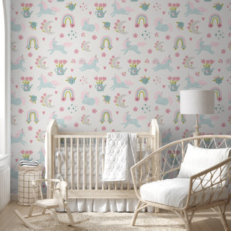 Papier Peint Pastel : Le jardin de licorne serein
