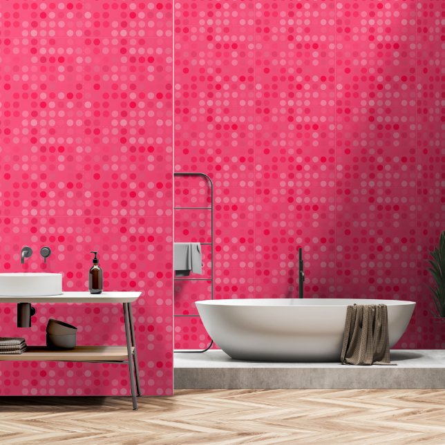 Papier Peint pastèque points roses (Salle de bain)
