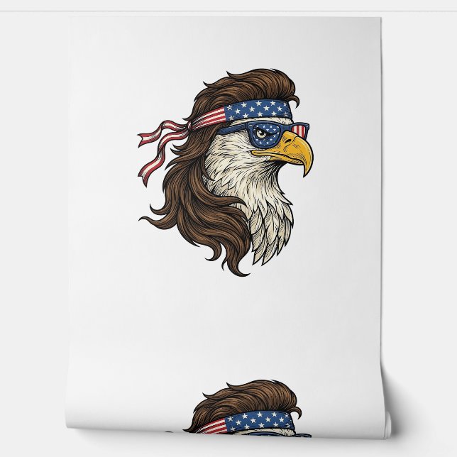 Papier Peint Patriotic Eagle Mullet Vintage Engraving Vector De (Déroulement)