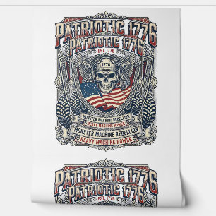 Papier Peint Patriotique 1776 Hors Route Crâne Monster Truck Lo