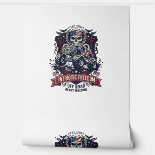 Papier Peint Patriotique 1776 Hors Route Crâne Monster Truck Lo
