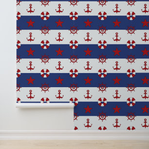 Papier Peint Patteries Nautical Stars and Stripes
