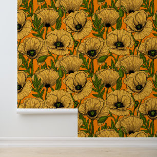 Papier Peint Pavot jaune