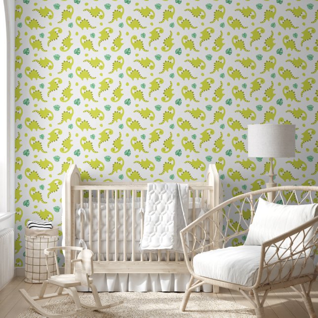 Papier Peint Pays des Dinosaures Heureux (Enfants)